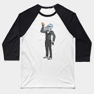 Skeleton with a hot dog Baseball T-Shirt